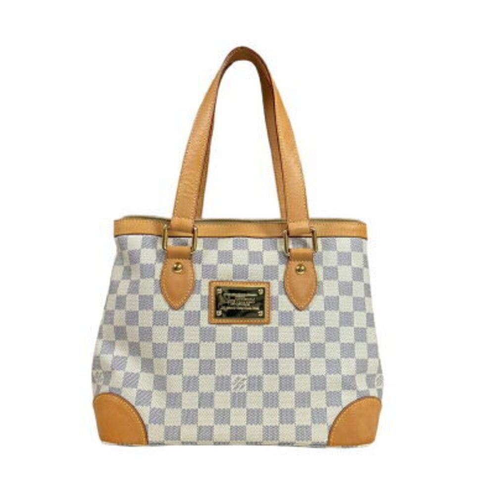 Louis Vuitton Hampstead Damier Azur White Shoulder Bag Canvas White